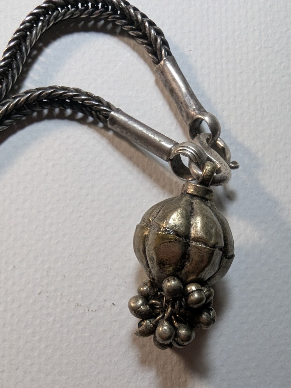 Wendy Gell Vintage Silver Necklace With Pendant